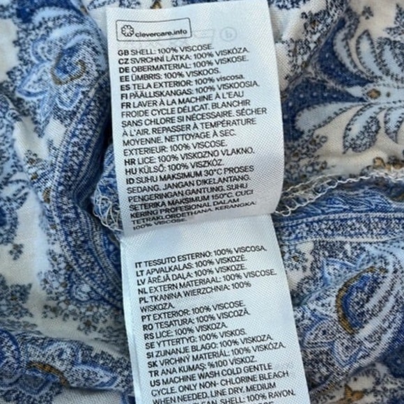 H&M Blue Multicolored Mini Dress Size 6 - Picture 6 of 8